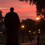 Ohio State Oval with Oxley Statue